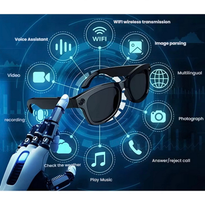 عینک هوشمند شیائومی مدل M01 Pro دوربین دار