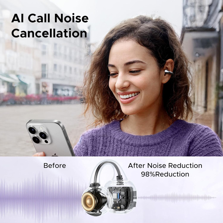 هدفون بلوتوث TWS داخل گوش هدست بی سیم HITUNE S3 TRUE CLIP سیاه 45785 Ugreen