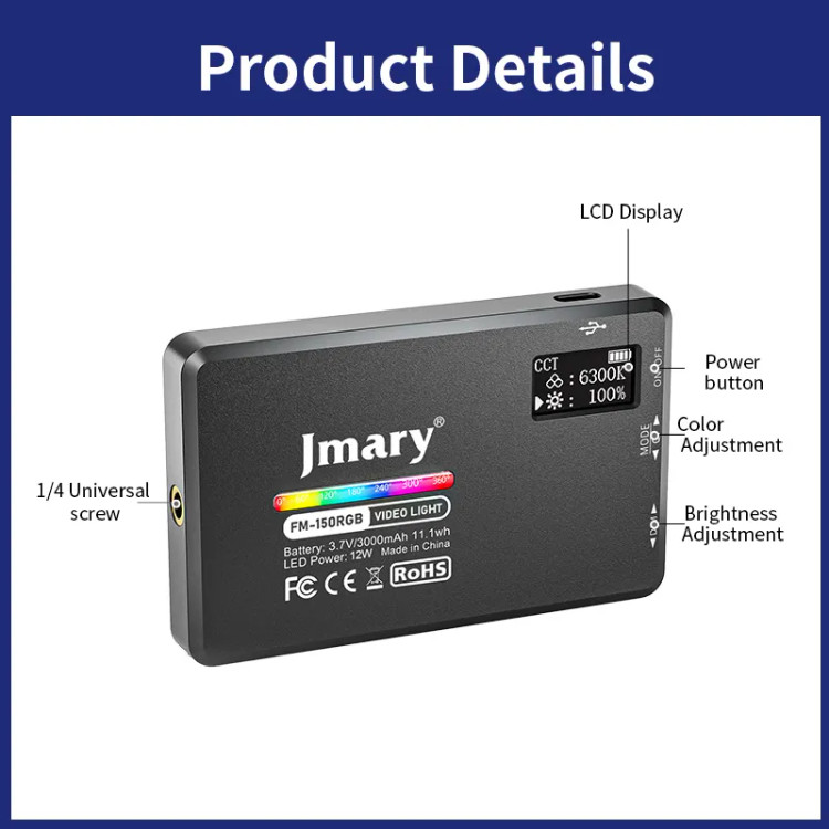 نور ثابت جی ماری مدل FM-150RGB RGB