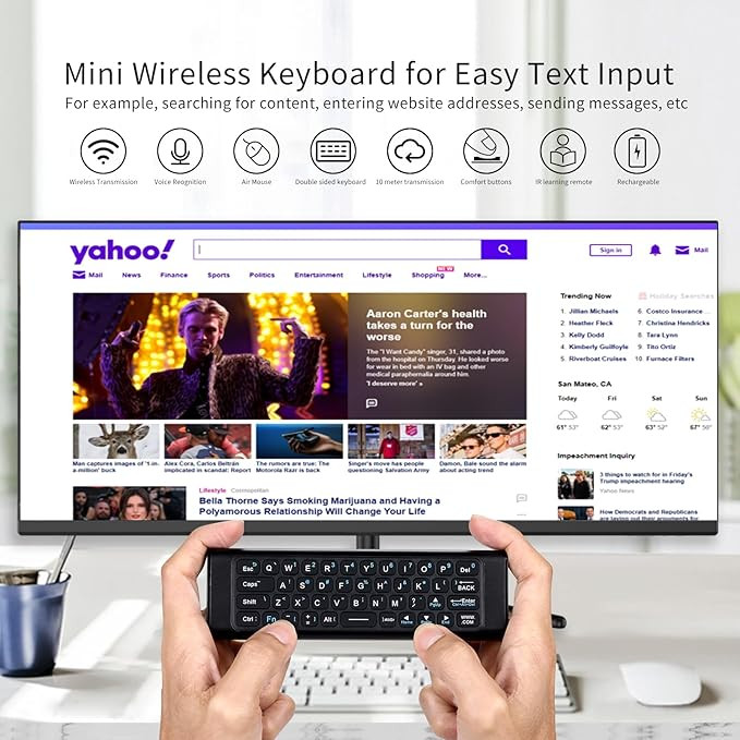 ریموت هوشمند KASTWAVE Universal – کنترل بلوتوثی چندمنظوره با مینیکیبورد و Air Mouse