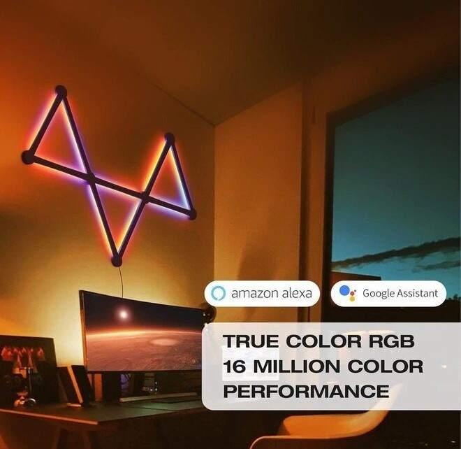 چراغ دیواری تزئینی RGB Symphony ۹ خط – نورپردازی داینامیک موزیکال