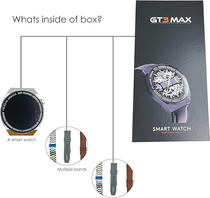 ساعت هوشمند GT3 MAX – با پایش فشار، تماس بلوتوث و نمایشگر HD