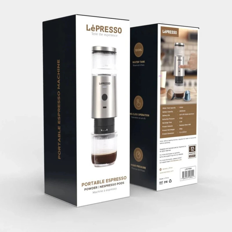 اسپرسوساز سفری قابل حمل LePresso مدل LPSTPEM