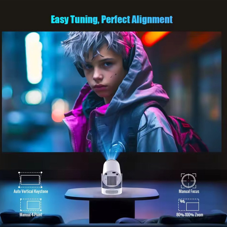 پروژکتور هوشمند HY300 Pro Max با باتری داخلی، Android 13 و Wi-Fi 6 5G