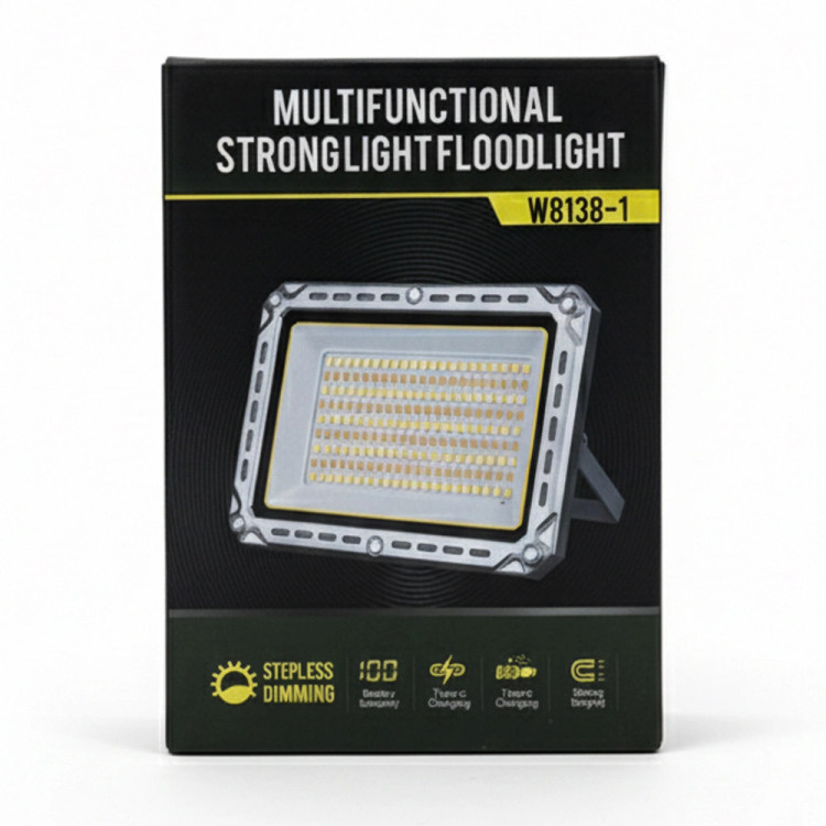 پروژکتور و چراغ شارژی چندکاره اورجینال MULTIFUNCTIONAL STRONGLIGHT FLOODLIGHT W8138-1