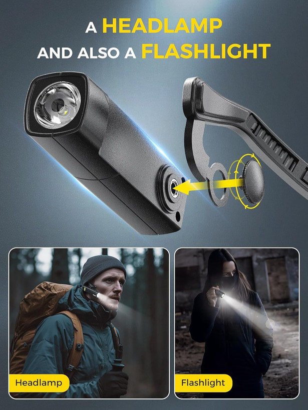 چراغ قوه گوشی شارژی Smiling Shark مدل Ear-Mounted LED Flashlight