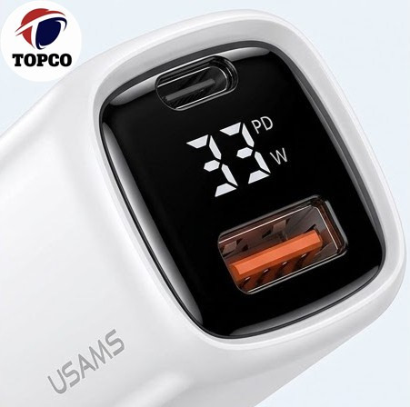 شارژر فست شارژ Usams US-CC152 T46 | آداپتور شارژ سریع Type-C 33W