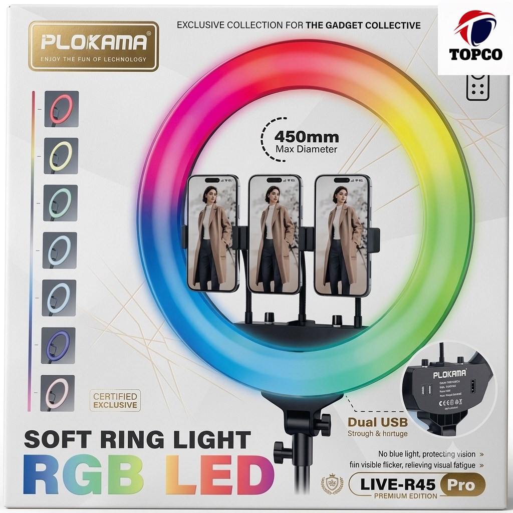 رینگ لایت عکاسی R45 PRO PLOKAMA اورجینال