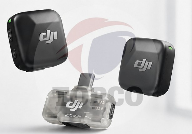 میکروفن بی سیم دی جی آی مدل DJI-mic-mini-transmitter-2TX با درگاه اتصال USB Type-C