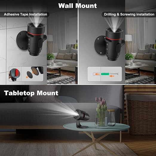 پروژکتور کهکشان و چراغ دیواری - چرخش 360 درجه با اتصال USB