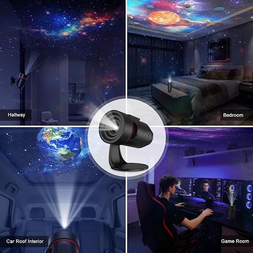 پروژکتور کهکشان و چراغ دیواری - چرخش 360 درجه با اتصال USB