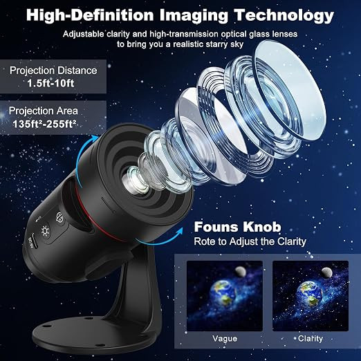 پروژکتور کهکشان و چراغ دیواری - چرخش 360 درجه با اتصال USB